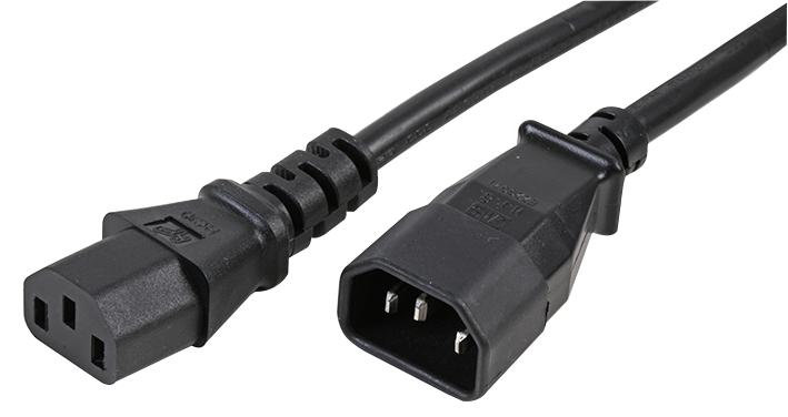 Pro Elec Pe01091 Power Cord, Iec C14-C13, 5M, Blk