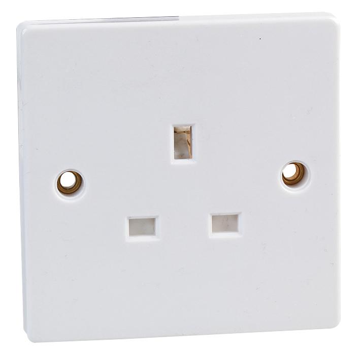 Pro Elec 9143 Unswitched Socket, 1-Gang, 13A, 240V