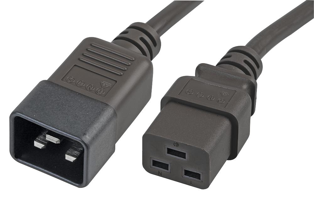 Pro Elec Pel01246 Power Cord, Iec 60320 C20-C19, 500Mm