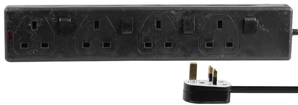 Pro Elec Pel00036 Extension Lead 4G Ind Sw Blk 1M