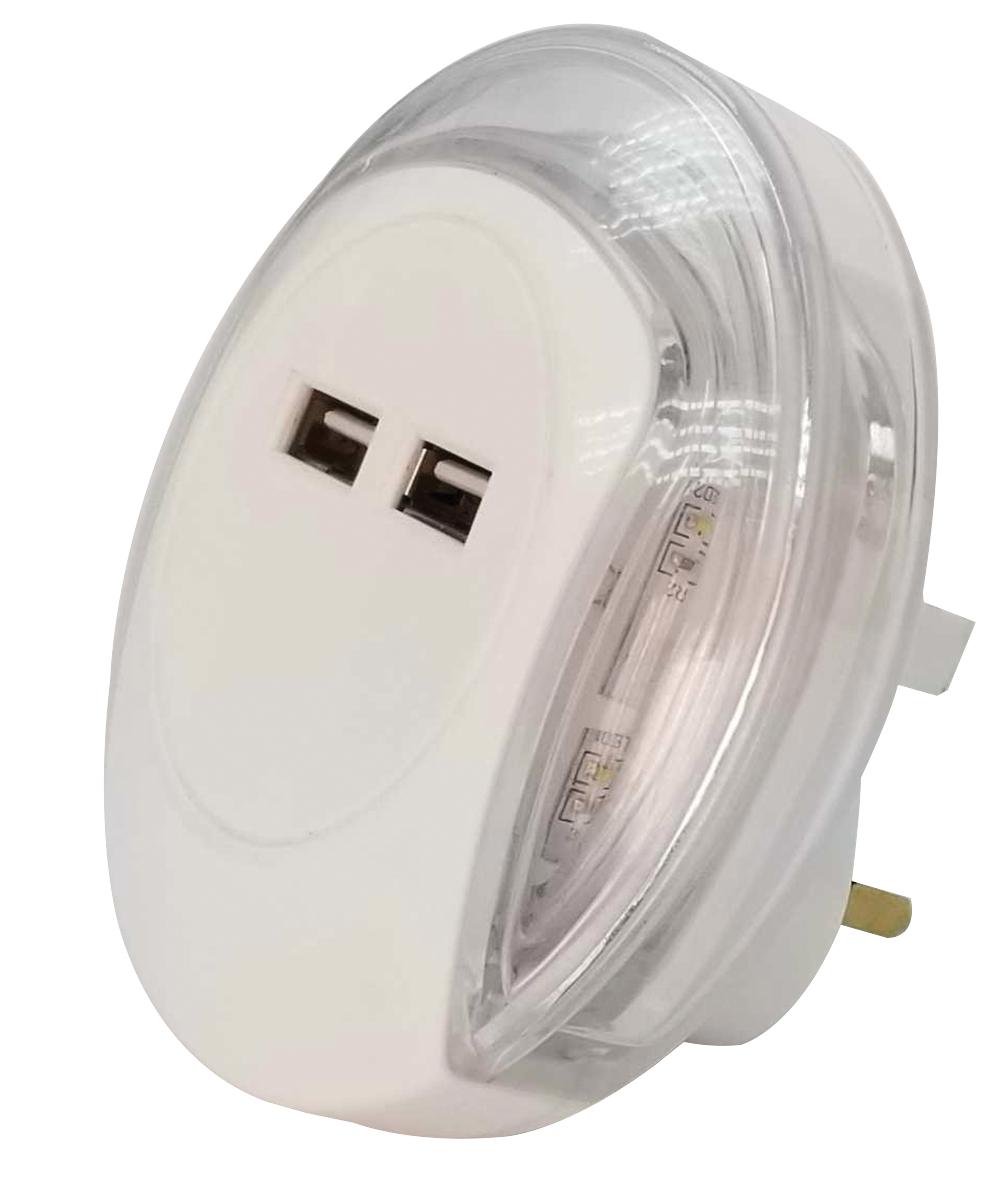 Pro Elec Pel01271 Night Light Led With Twin Usb