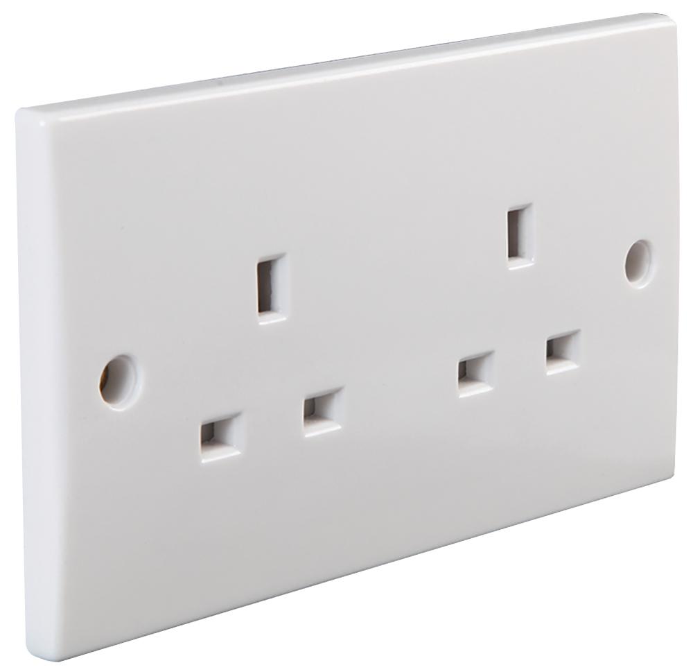 Pro Elec Pel01396 Unswitched Socket Double Curve