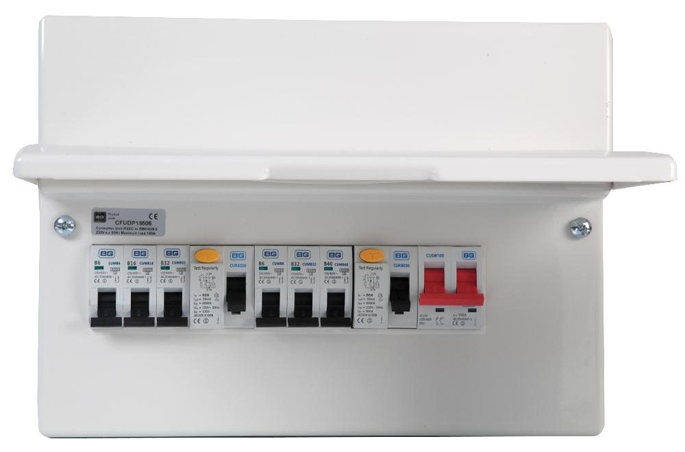 Bg Electrical Cfudp18606-01 12 Mod, 6 Way Populated Metal