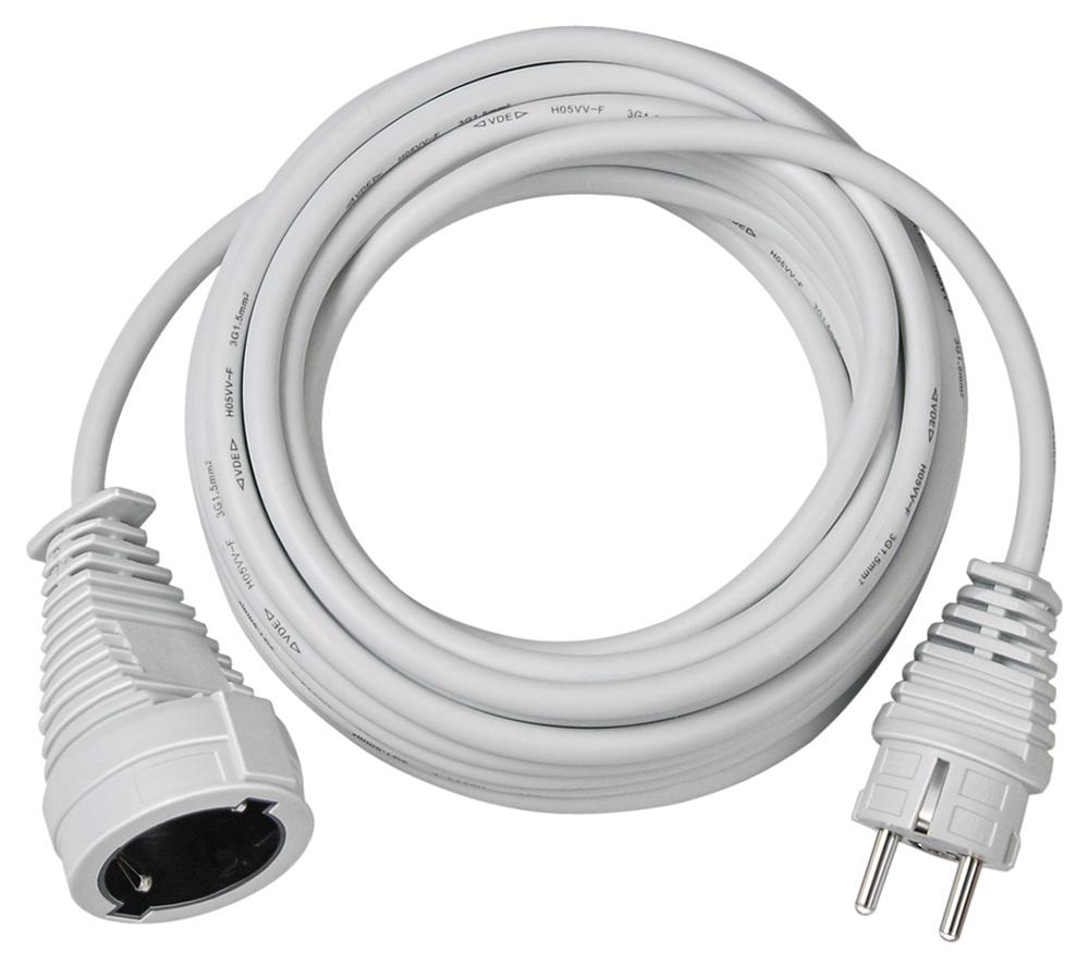 Brennenstuhl 1168440 Extension Lead, Schuko, White, 5M