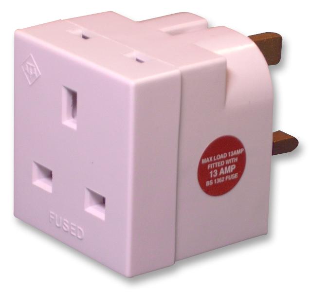 Pro Elec 84/f 2 Way 13A Adaptor