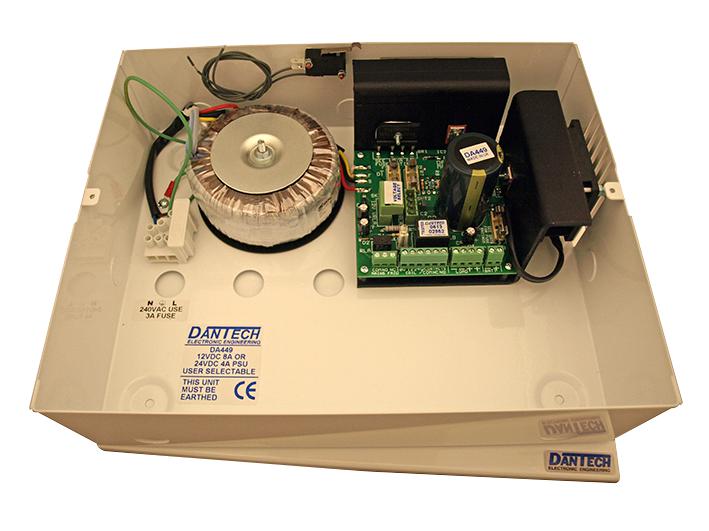 Dantech Da449 Power Supply, 12V Or 24Vdc, 8A/4A