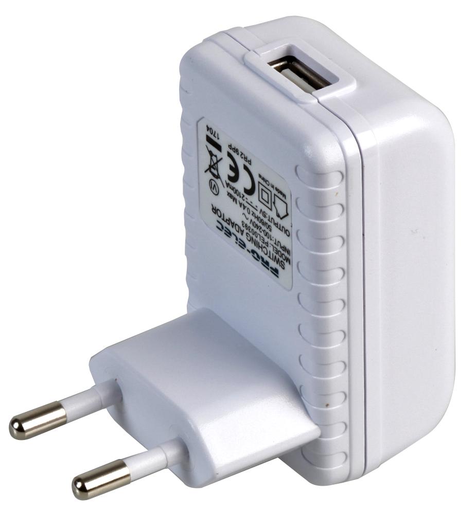 Pro Elec Pel00393 Adaptor, Ac-Dc, 5V, 2.1A