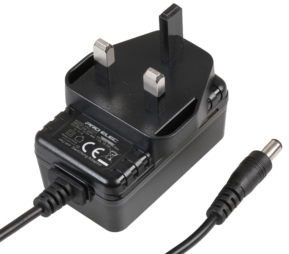 Pro Elec Pell0220 18W Uk Plugtop Power Supply