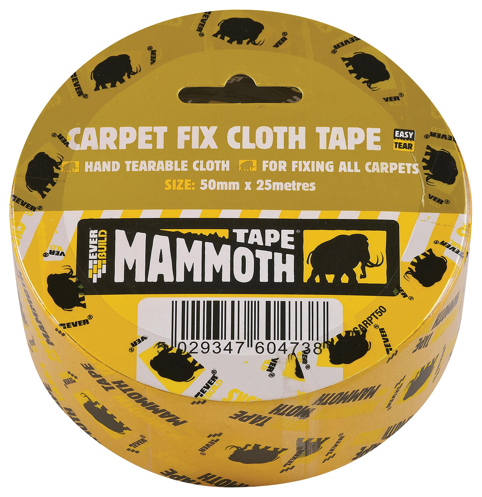 Everbuild 2Carpt50 Tape, Carpet Fix, Clear, 50Mm X 25M