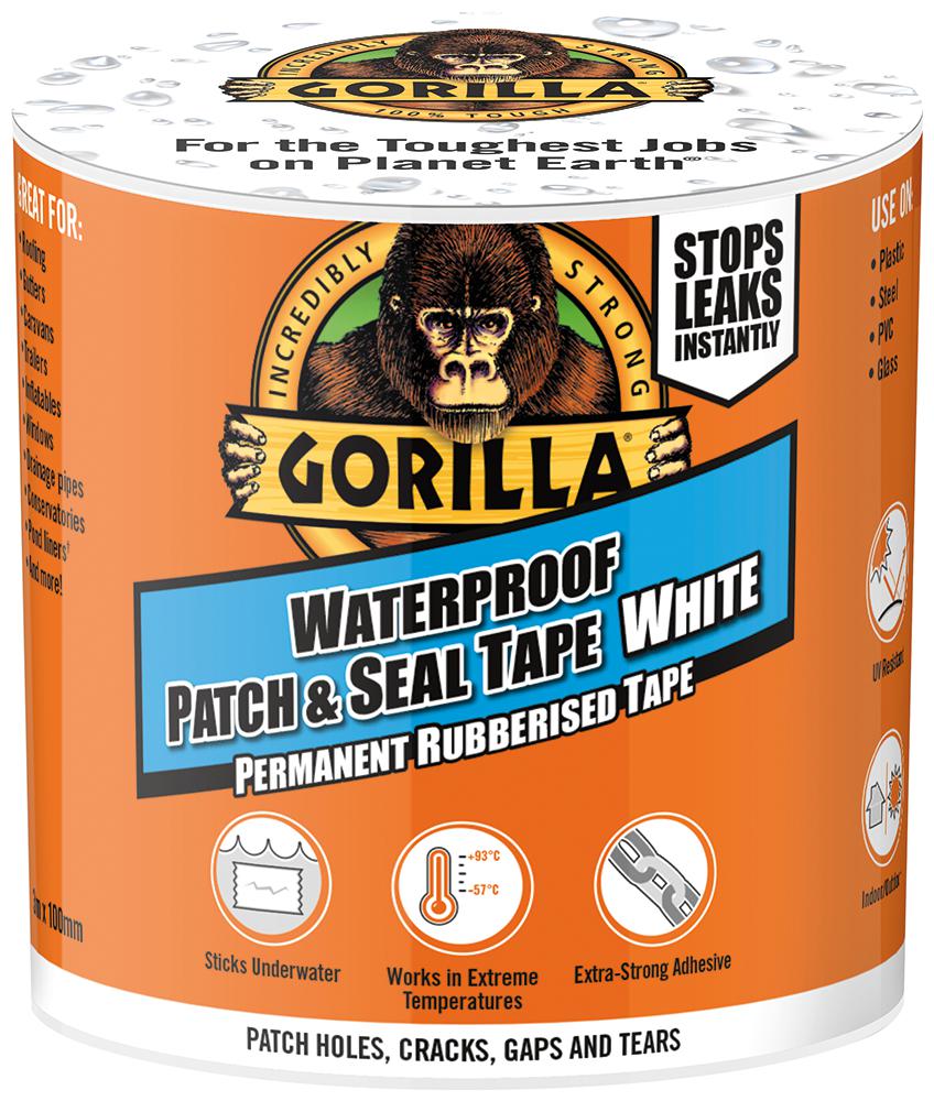 Gorilla 3044741 Waterproof Patch & Seal  100Mmx3M White