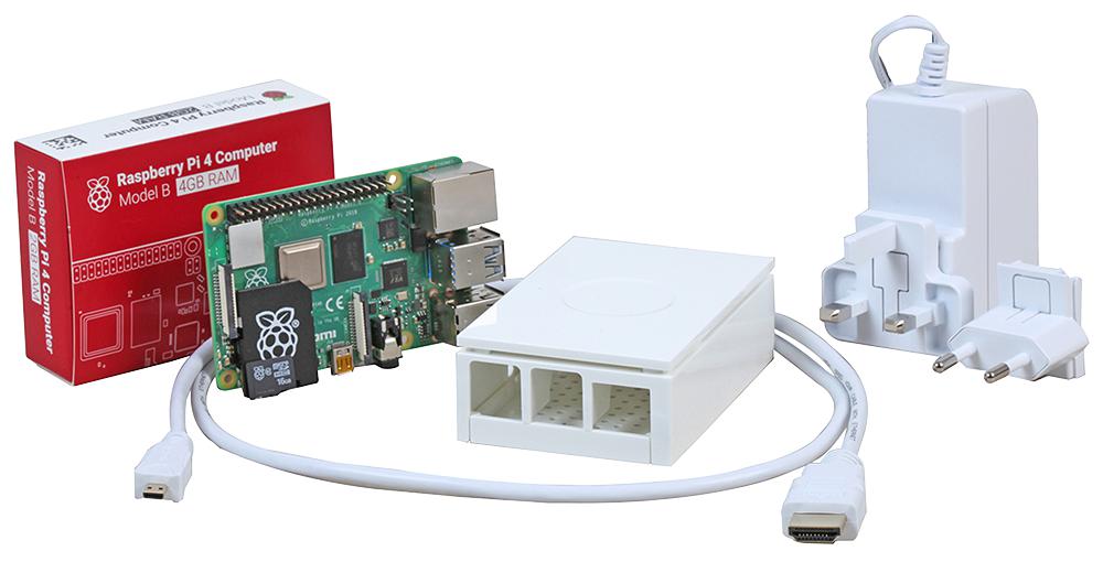 U:create Rpi4-Modb Hdmisk-Wht4Gb Starter Kit, Raspberry Pi 4 Model B