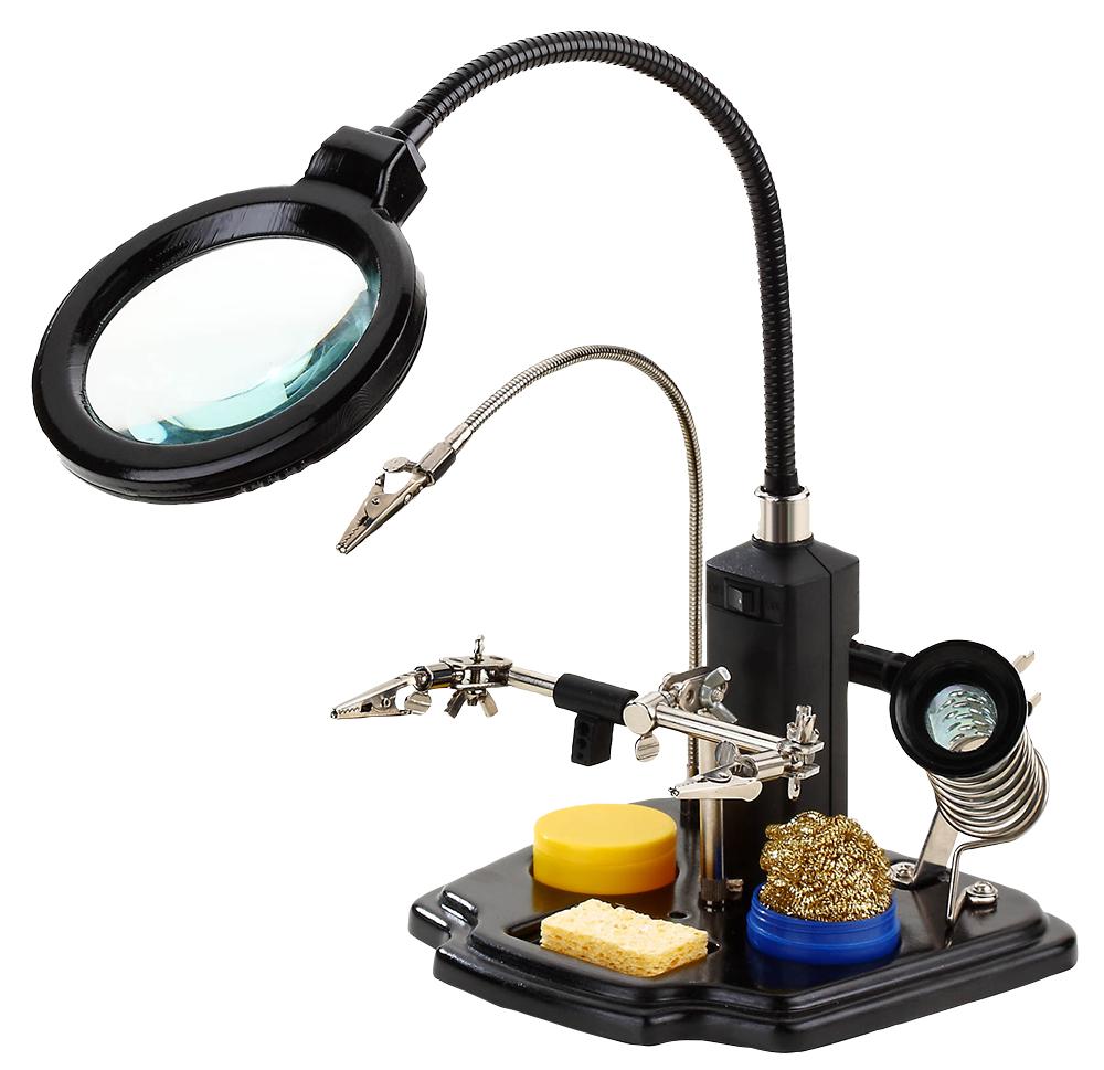 Duratool D03169 Led Magnifying Lamp With Third Hand