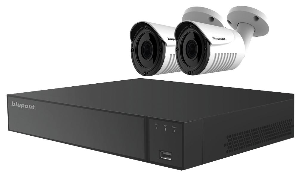 Blupont Kit-4Ch-H265-2Bw-5-Bp 5Mp Cctv Kit 4Ch H265 Dvr 2 Bullet 500Gb