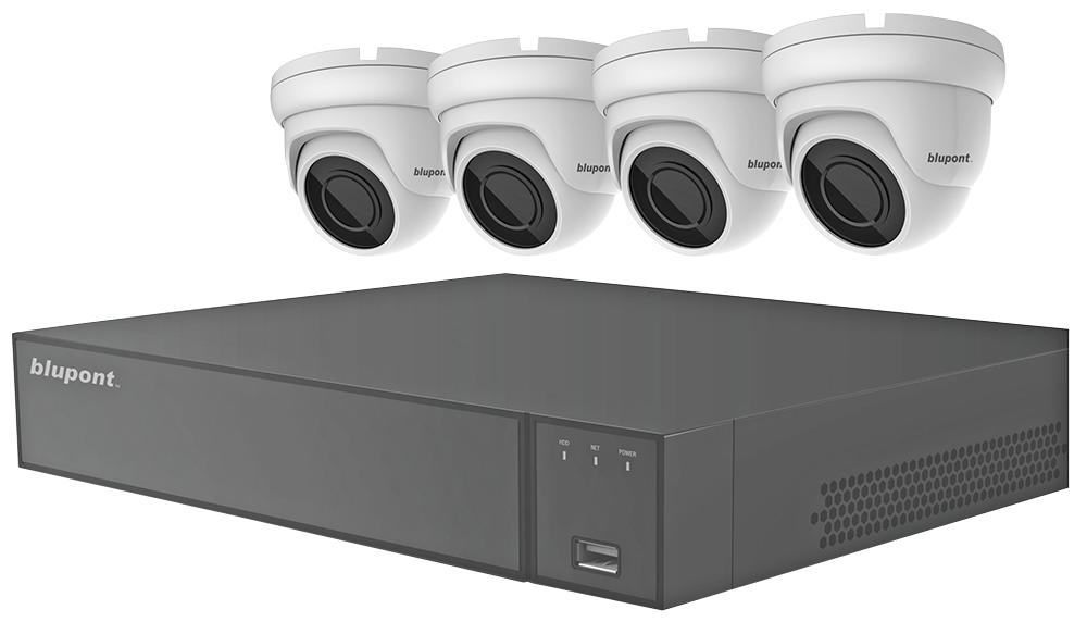 Blupont Kit-8Ch-H265-4Dw-1-Bp 5Mp Cctv Kit 8Ch H265 Dvr 4 Dome 1Tb