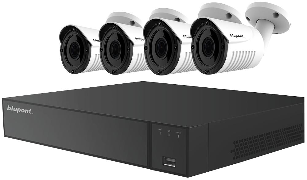 Blupont Kit-8Ch-H265-4Bw-1-Bp 5Mp Cctv Kit 8Ch H265 Dvr 4 Bullet 1Tb