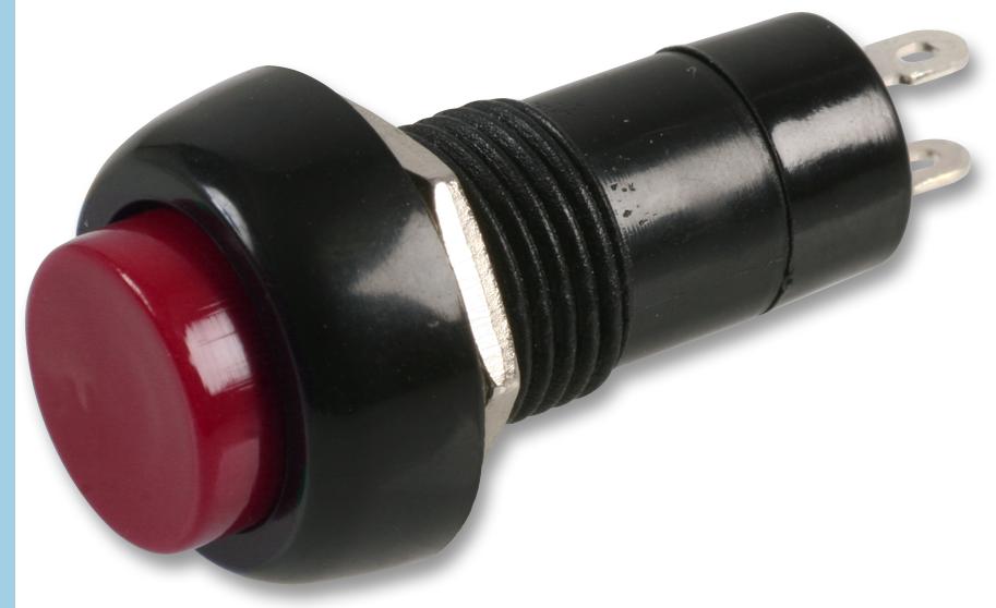 Multicomp Pro Mcps25A-3 Pushbutton Switch, Spst, 1A, 250V, Red