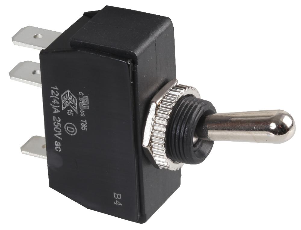 Multicomp Ppsw-447Spdt Switch, Toggle, Spdt, Tabs, 12A