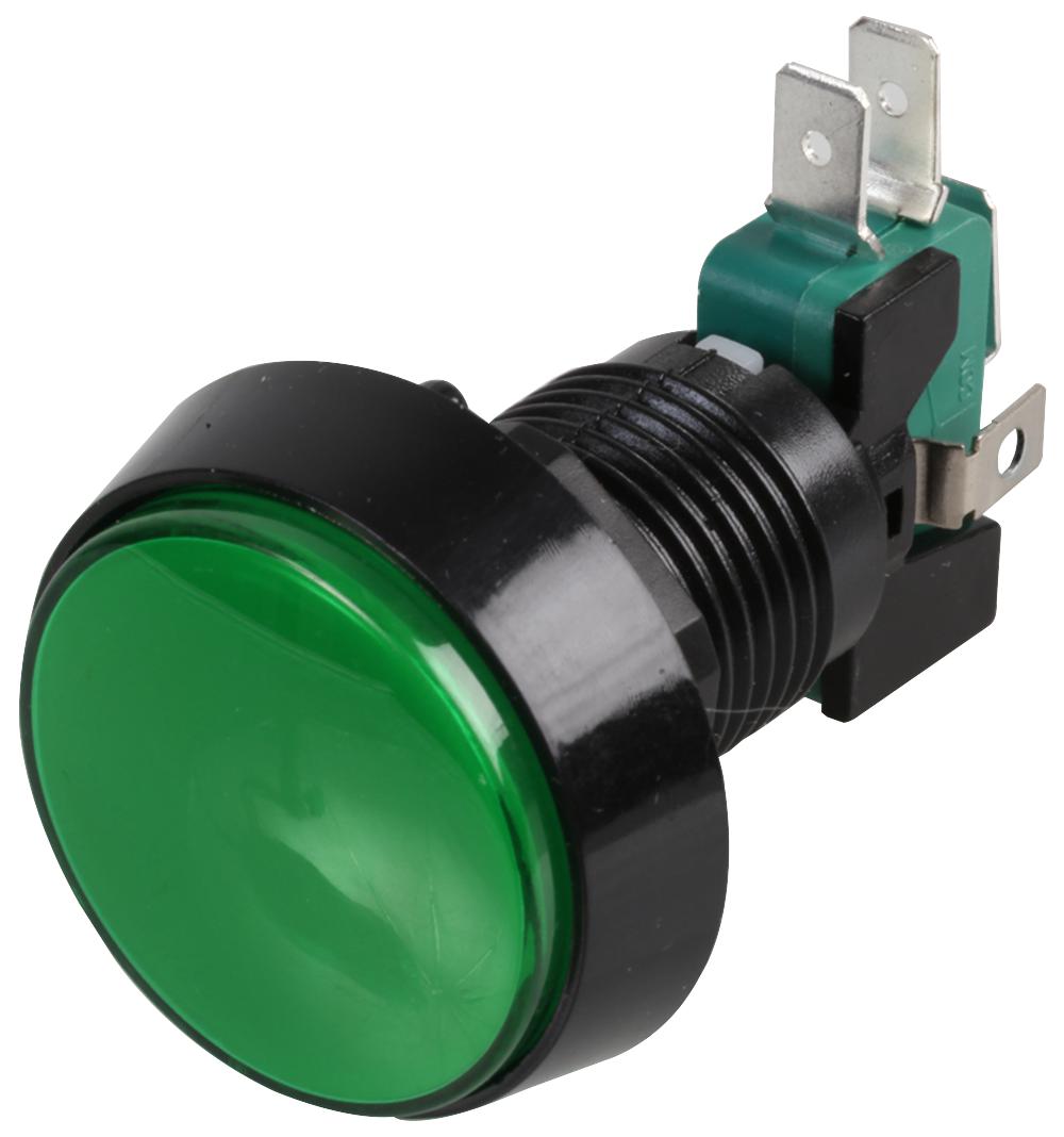 Rjs Electronics Rjs-Gme2-G-12V-D Switch, Illum, Mom, 12V, 36.8Mm, Green