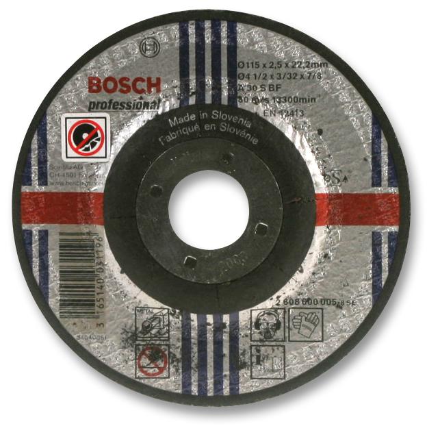 Bosch - Professional (Blue) 2608600005 Grinding Disc, 80Mps, 22.23Mm Bore