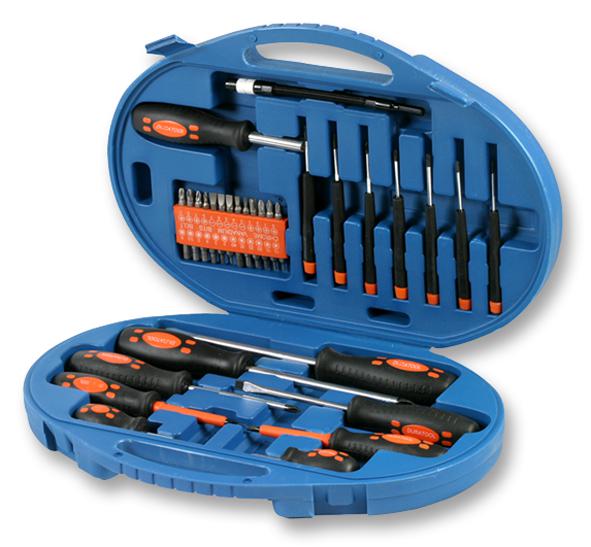 Duratool D00162 Screwdriver, Accessory Kit, 42Pc