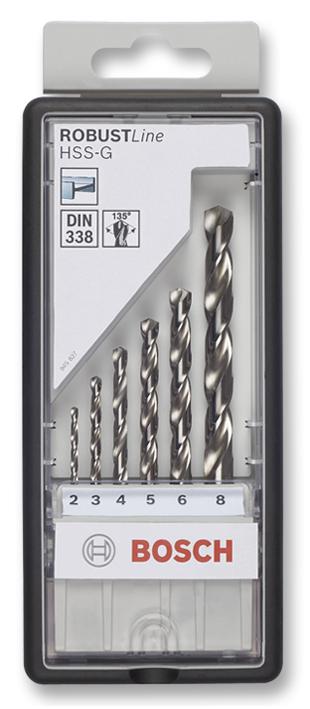 Bosch 2607010529 Drill Bit Set, Hss-G, 6Pc