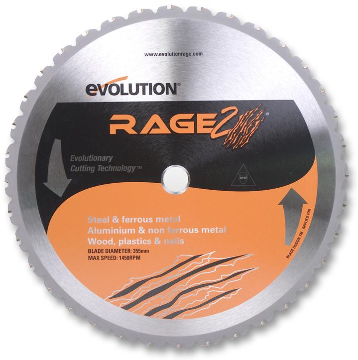 Evolution Rageblade 355M Blade, M/purpose, Tct, Rage2, 355Mm