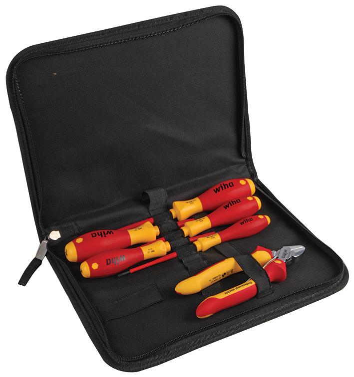 Wiha 33969 Electrician Tool Set, 6Pc/ Bag