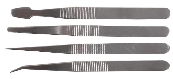 Duratool D02345 Tweezer Set, 4Pc