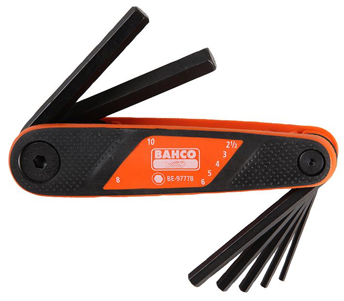 Bahco Be-9777B Hex Key Set, Folding