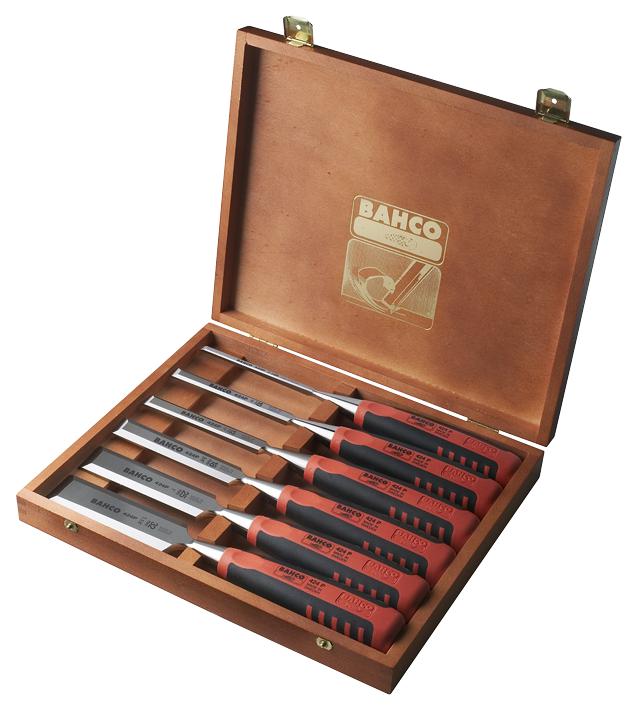 Bahco 424P-S6-Eur Chisel Set, Wooden Box, 6Pcs