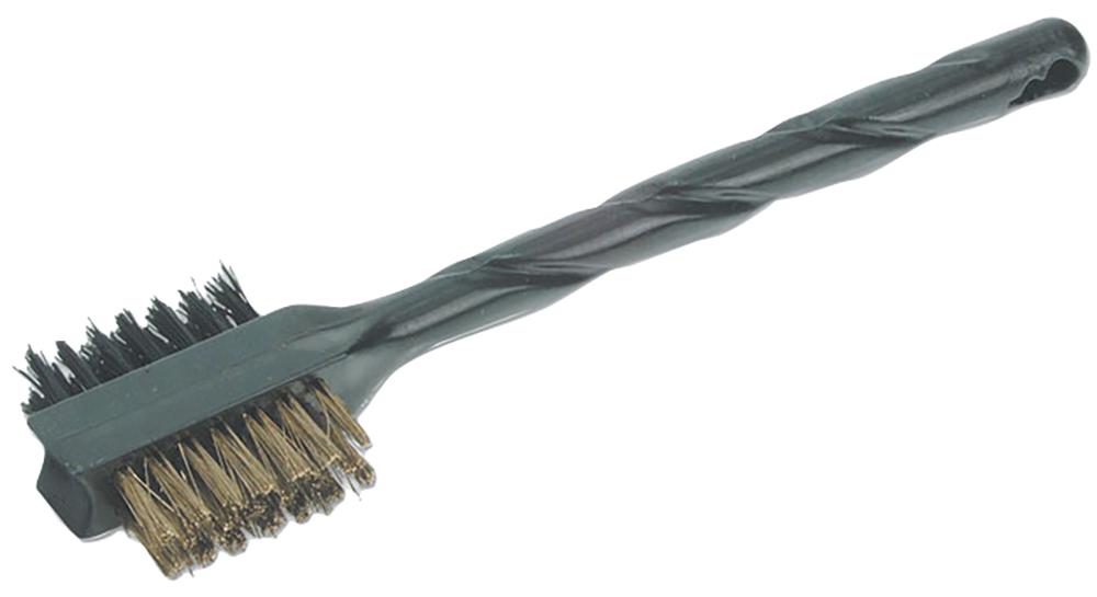 Laser 224 Wire Brush, Double Headed, Brass/nylon