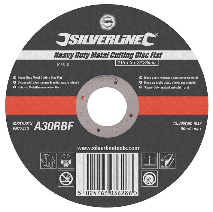 Silverline 103610 Metal Cutting Disc, 115Mm