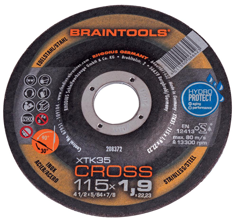 Rhodius Xt35 Cross Grinding & Cutting Disc, 1.9Mm, 115Mm