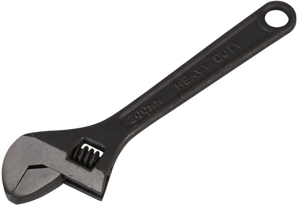 Duratool D03108 Adjustable Spanner, Black, 8In/200Mm