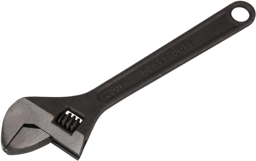 Duratool D03109 Adjustable Spanner, Black, 10In/250Mm