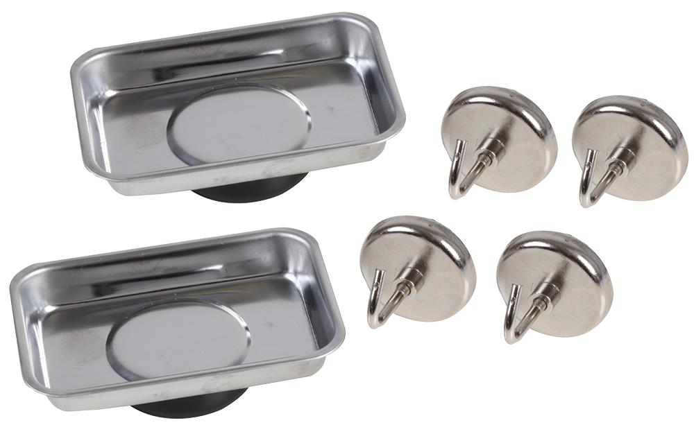 Duratool D03160 Magnetic Hook And Tray Set 4Pc 1-1/2In