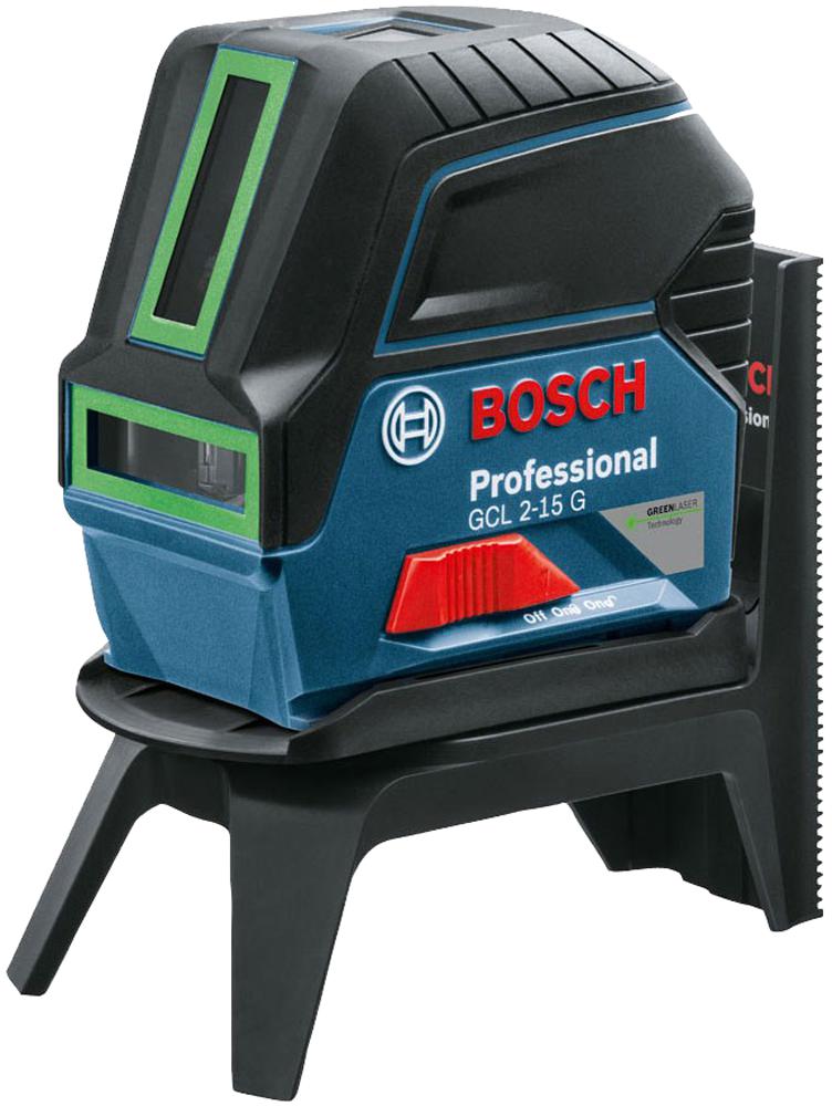 Bosch Gcl215G Green Beam Cross Line Laser + Rm1 Mount