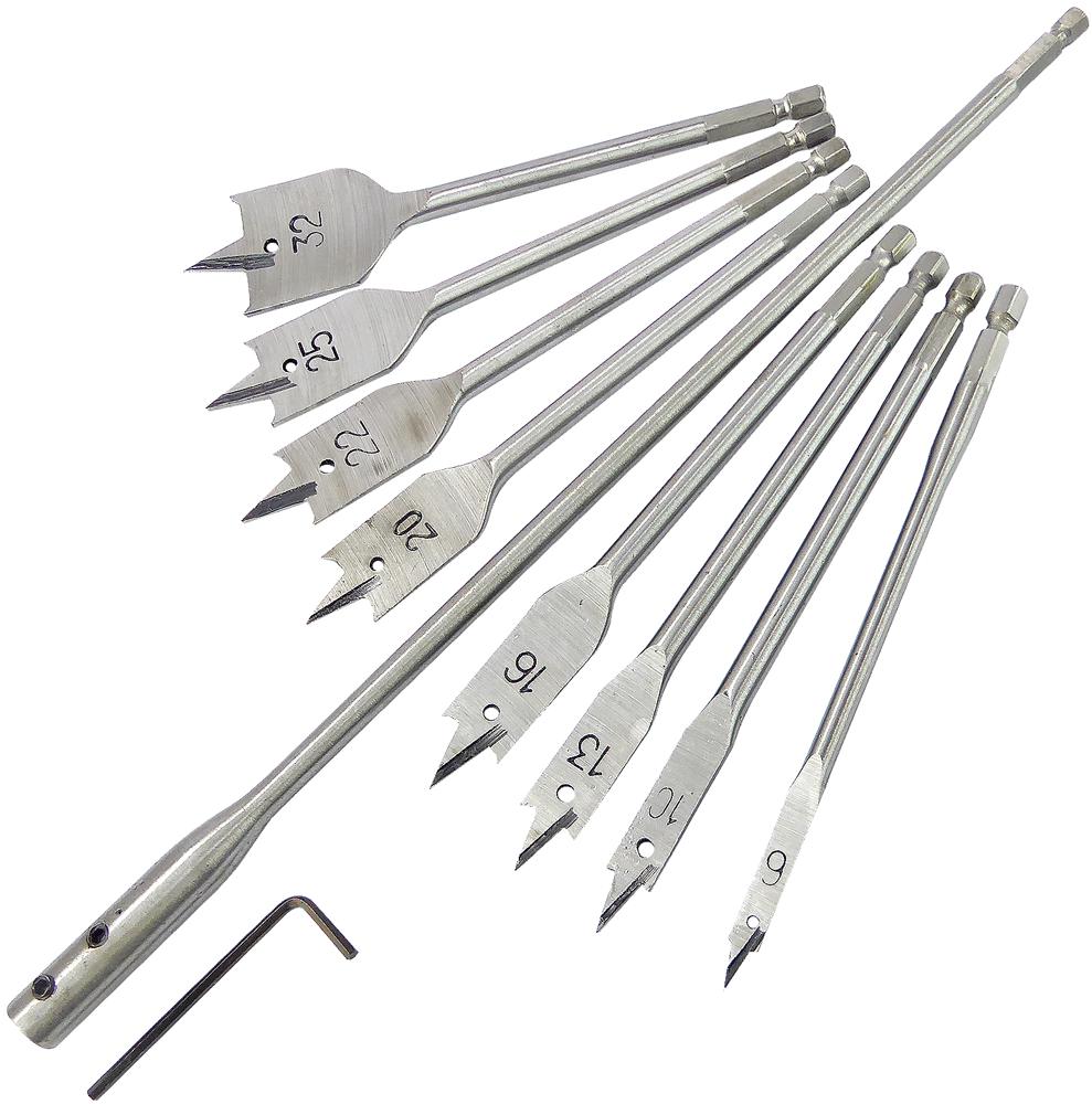 Toolpak Wsb-Set10 Flat Spade Wood Bit Set - (10Pc)