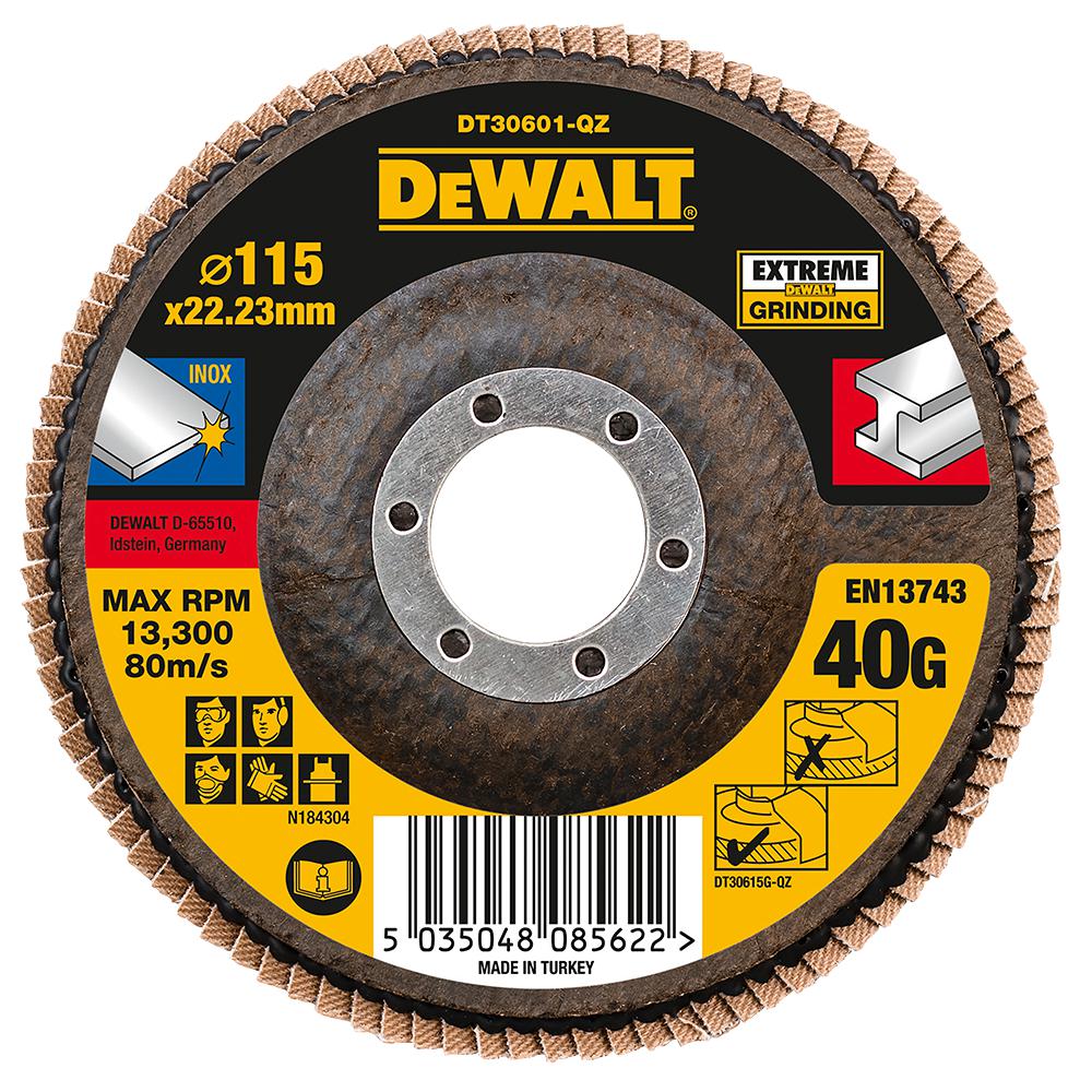 Dewalt Dt30601-Qz Flap Disc, 115Mm - 40G