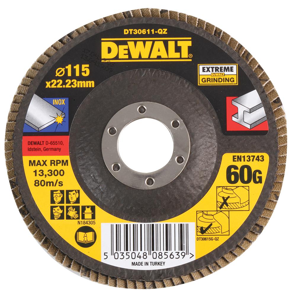 Dewalt Dt30611-Qz Flap Disc, 115Mm - 60G