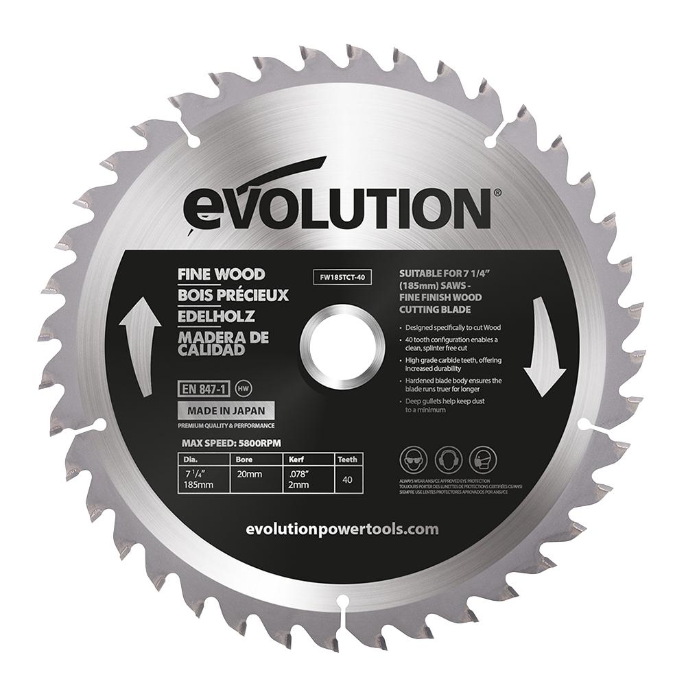 Evolution Fw185Tct-40 Fine Wood 185Mm (40T)