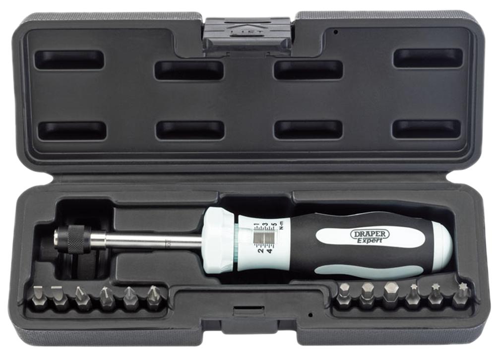 Draper Tools 75170 Torque Screwdriver Set, 1-5N-M