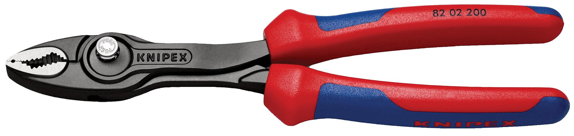 Knipex 82 02 200 Plier, Twingrip Slip Joint, 200Mm, 22Mm