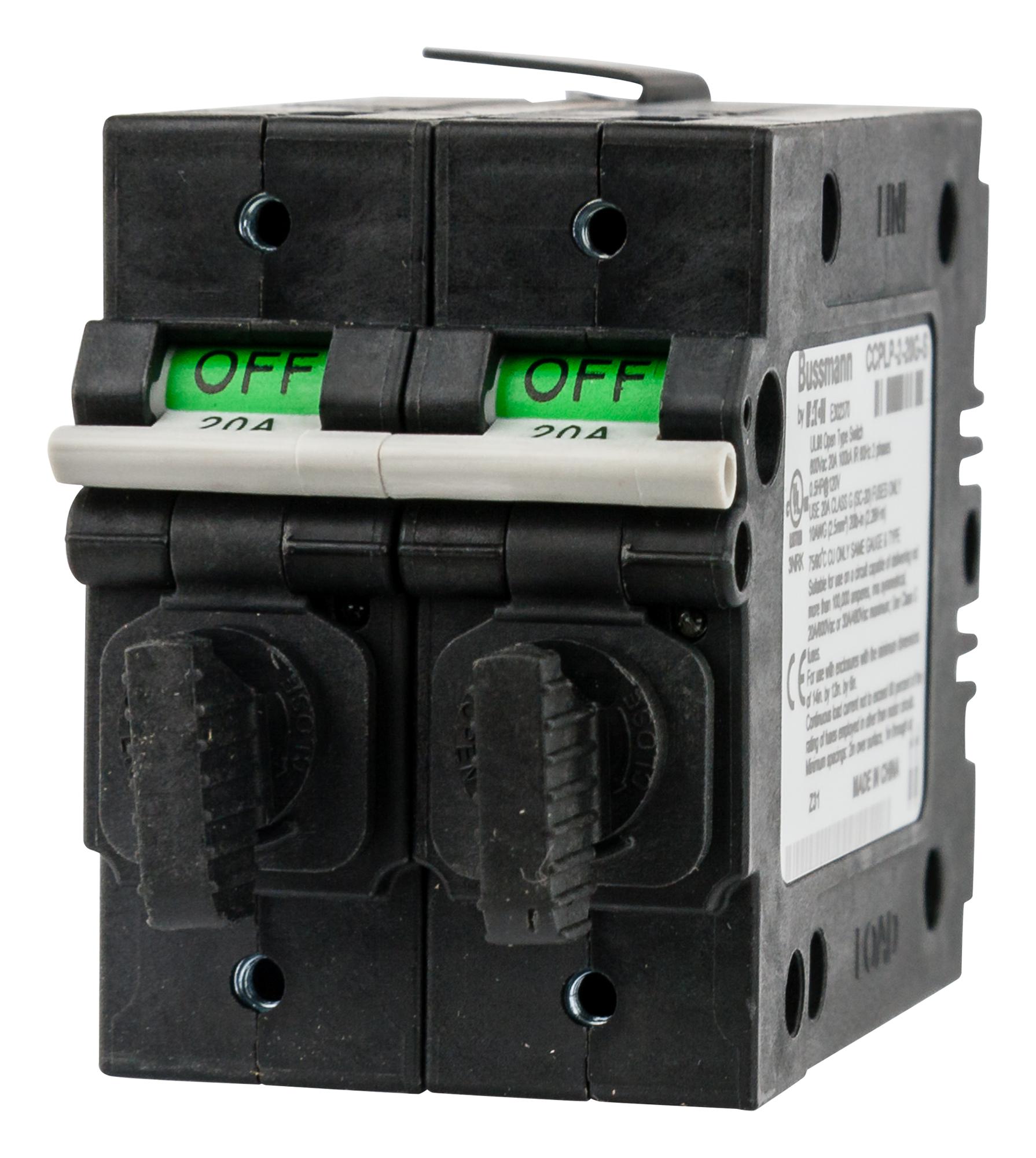 Eaton Bussmann Ccplp-2-20G-S Fused Switch, Class G, 2P, 20A, 600Vac