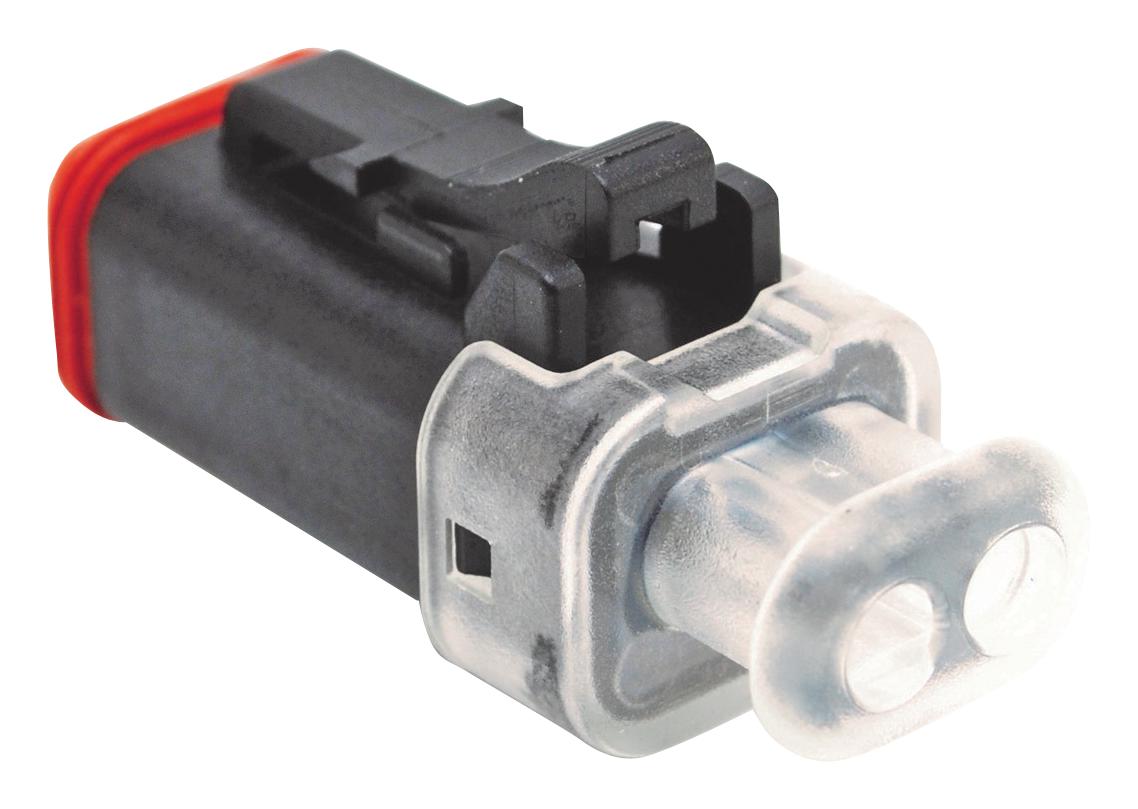 Amphenol Sine/tuchel At06-2S-Led1224V. Plug Housing, 2Pos, Thermoplastic, Black