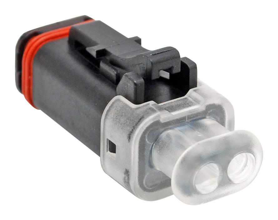 Amphenol Sine/tuchel At06-2S-Led24V01. Plug Housing, 2Pos, Thermoplastic, Black