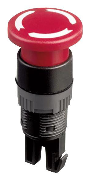 Apem A01Esdm Switch Actuator, Mushroom Head, Red