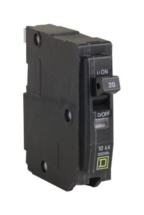 Telemecanique Sensors Qo120 Circuit Breaker, Thermal Magnetic, 1P, 20A