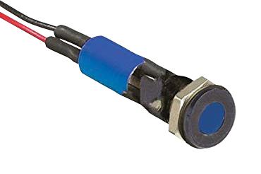 Apem Q6F7Bxxb02E Panel Indicator, Blue, 3.8V, Wire Lead