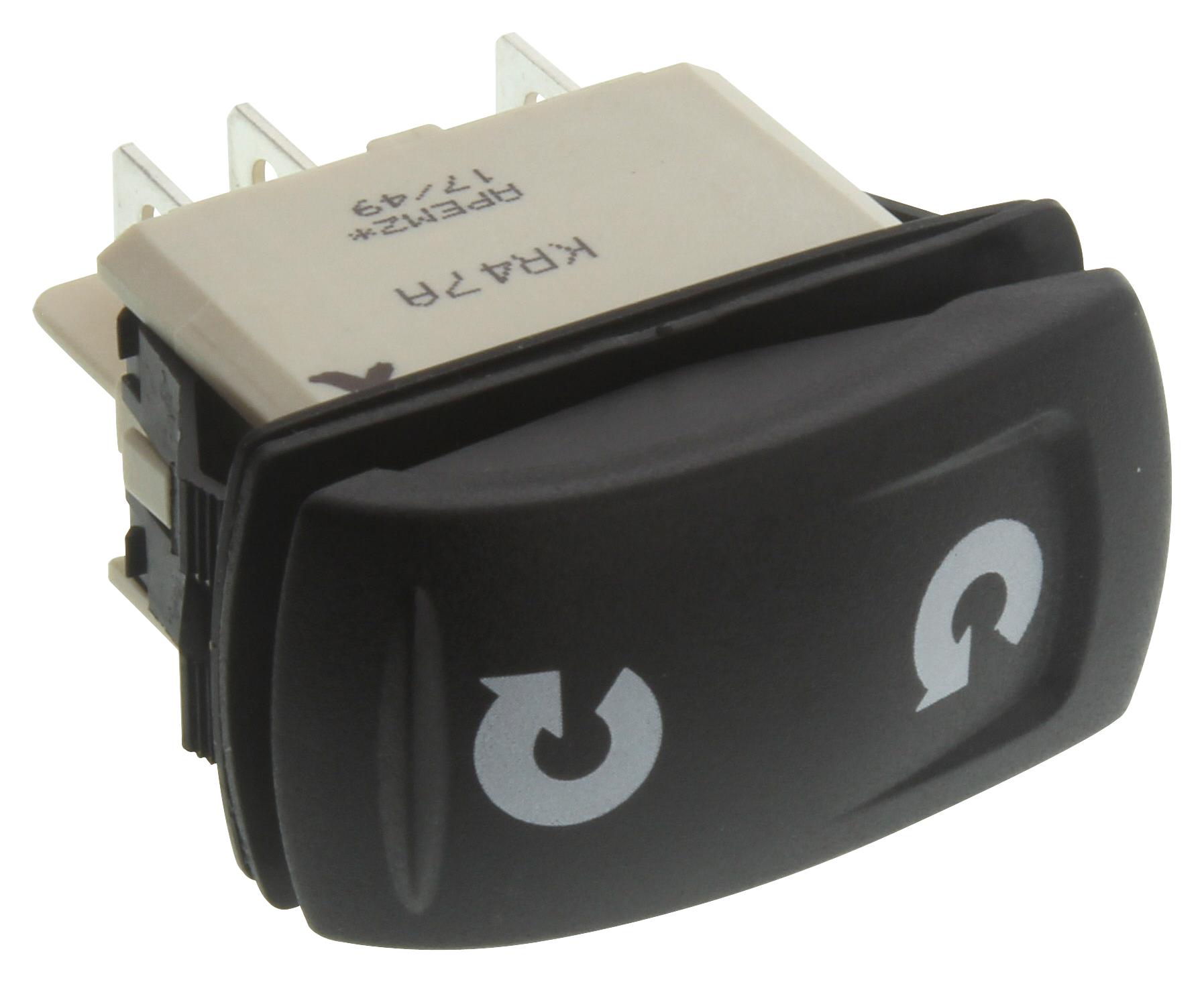 Apem Kr472Akxxa12Nqrxx9R Rocker Switch, Dpdt, 5A, 24Vdc, Panel